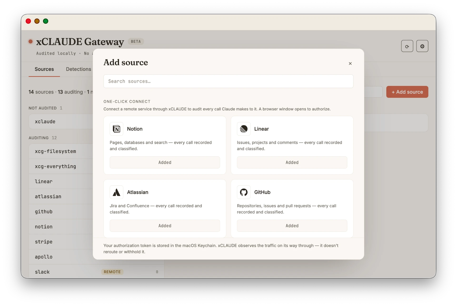 Add source gallery in xCLAUDE Gateway
